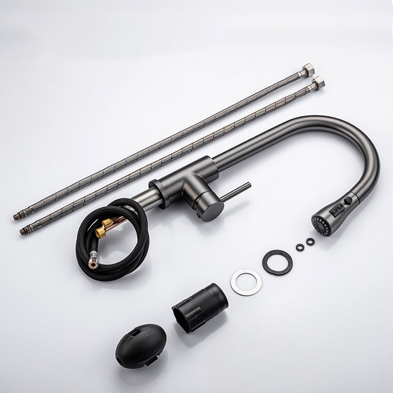 Avtoit | Modern Style Extendable Sink Faucet Single Handle Stainless Steel Sink Faucet