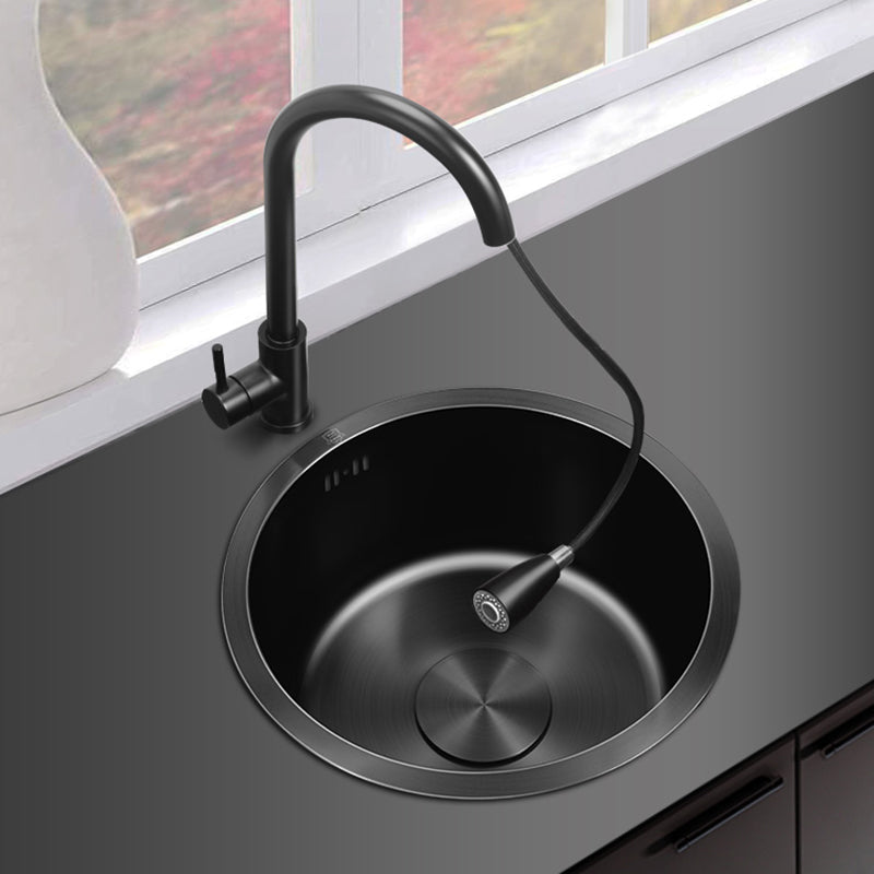 Avtoit | Classic Round Sink Stainless Steel Built-in Sink Non-Slip Round Basin for the Kitchen