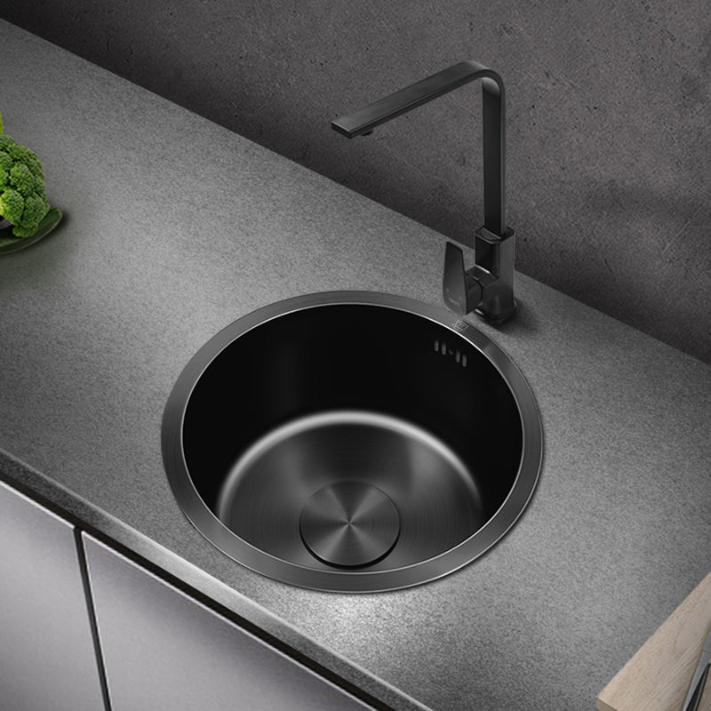 Avtoit | Classic Round Sink Stainless Steel Built-in Sink Non-Slip Round Basin for the Kitchen