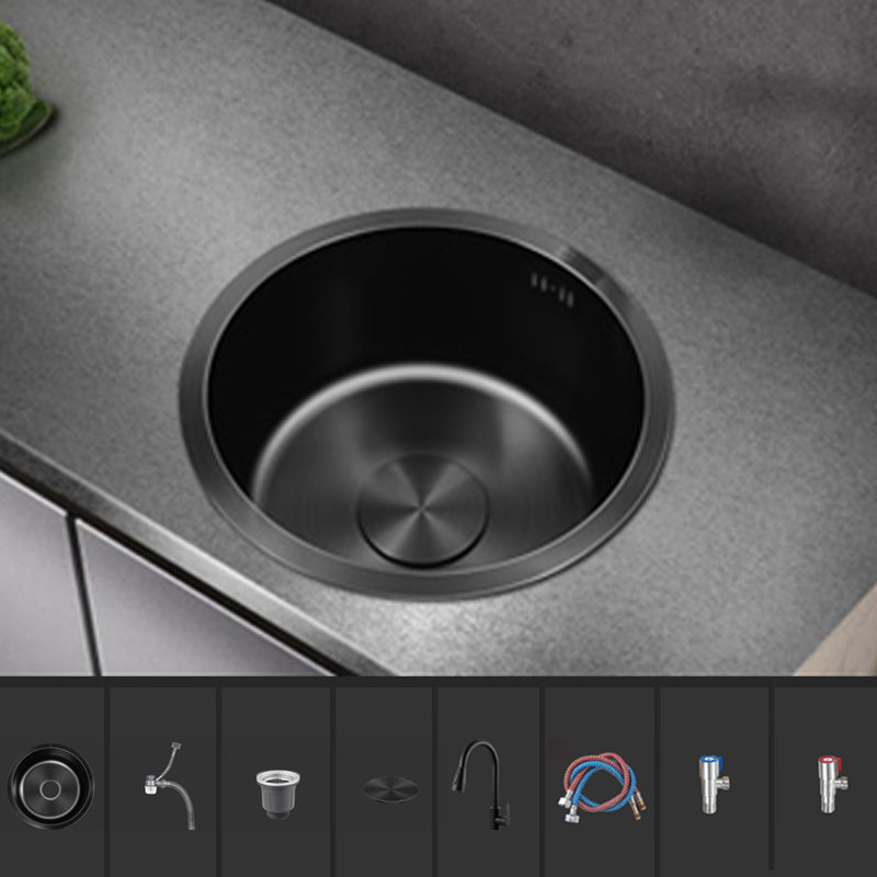 Avtoit | Classic Round Sink Stainless Steel Built-in Sink Non-Slip Round Basin for the Kitchen