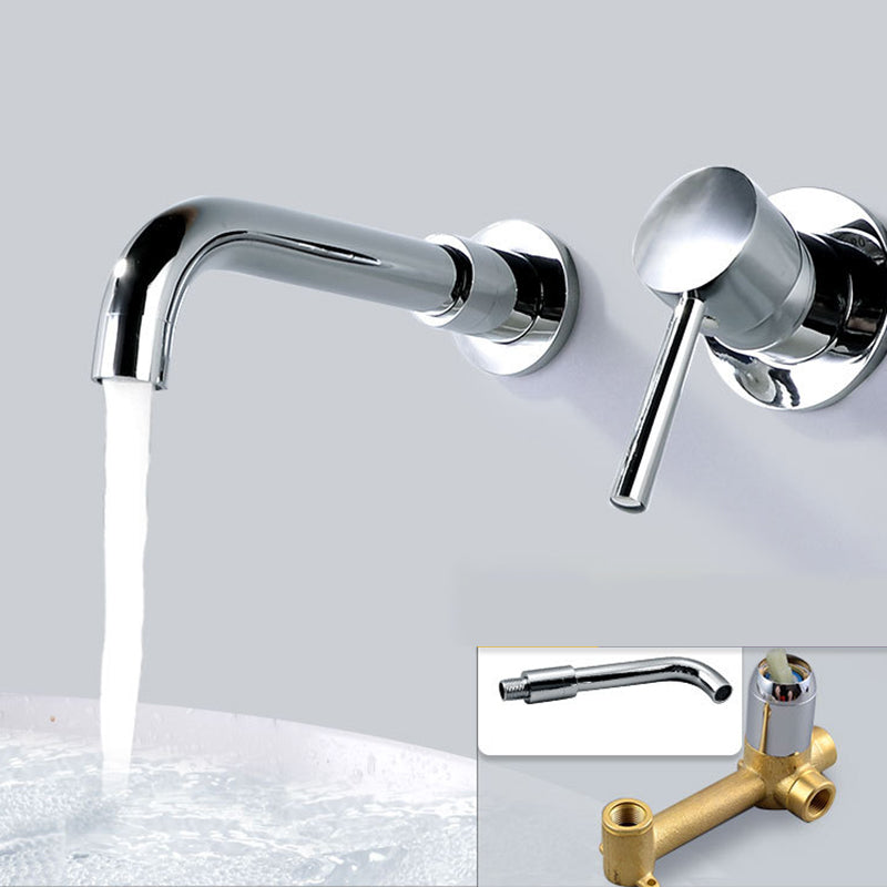 Avtoit | Industrial bathroom faucet brass lever handles 2-hole faucets wall-mounted faucet