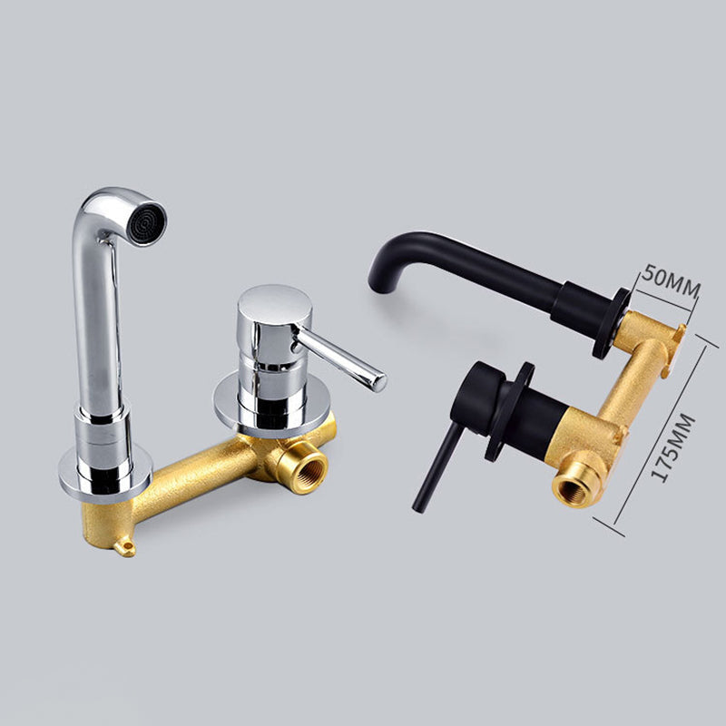 Avtoit | Industrial bathroom faucet brass lever handles 2-hole faucets wall-mounted faucet