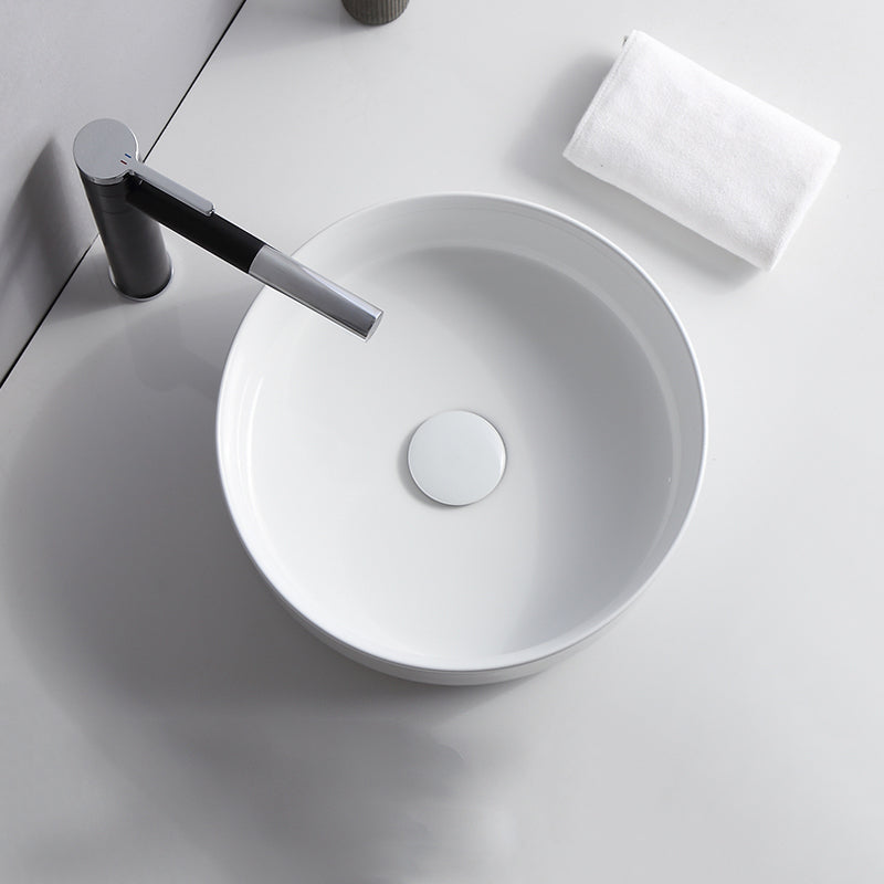 Avtoit | Modern Sink Ceramic Solid Color Round Sink