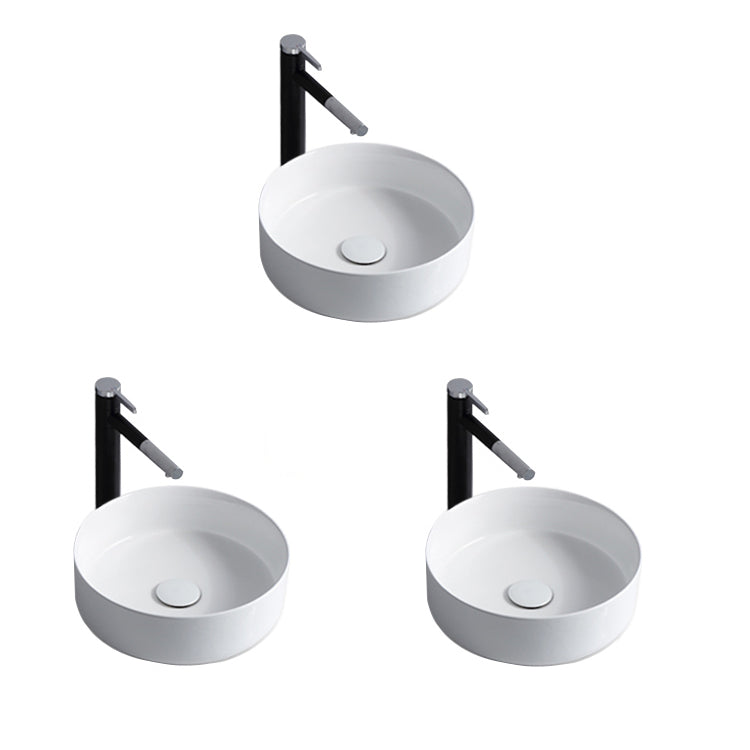 Avtoit | Modern Sink Ceramic Solid Color Round Sink