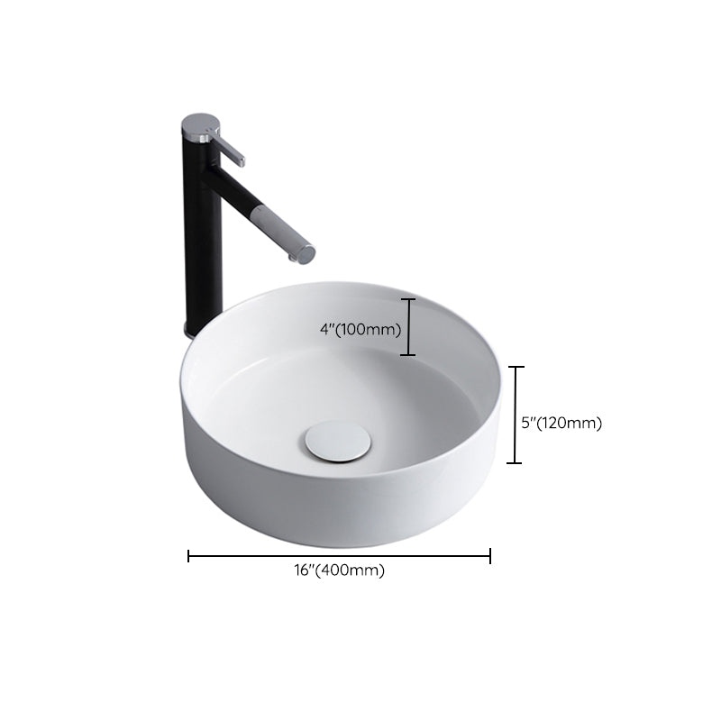 Avtoit | Modern Sink Ceramic Solid Color Round Sink