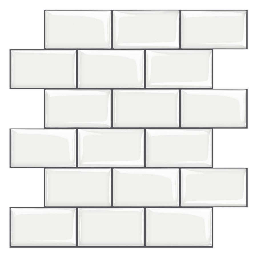 Avtoit | 12"x 12" Resin Mosaic Tiles Square Self-Adhesive Tiles for Backsplash & Wall Tile