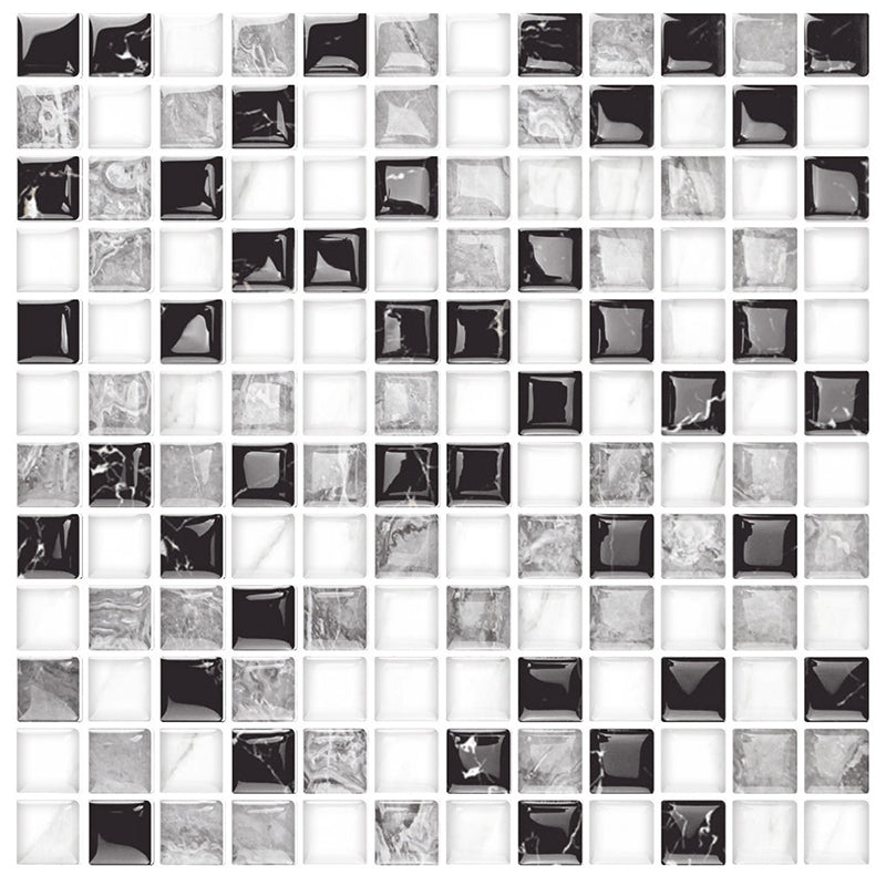 Avtoit | 12"x 12" Resin Mosaic Tiles Square Self-Adhesive Tiles for Backsplash & Wall Tile