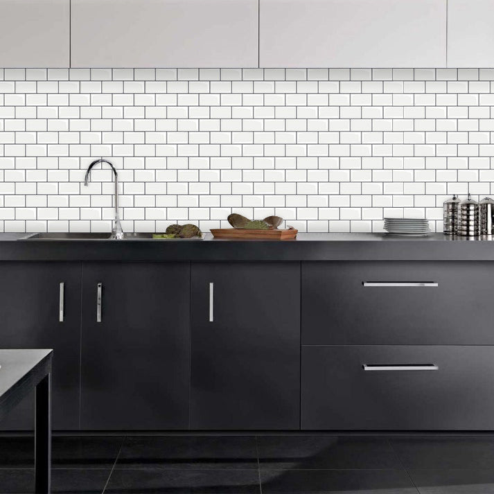 Avtoit | 12"x 12" Resin Mosaic Tiles Square Self-Adhesive Tiles for Backsplash & Wall Tile