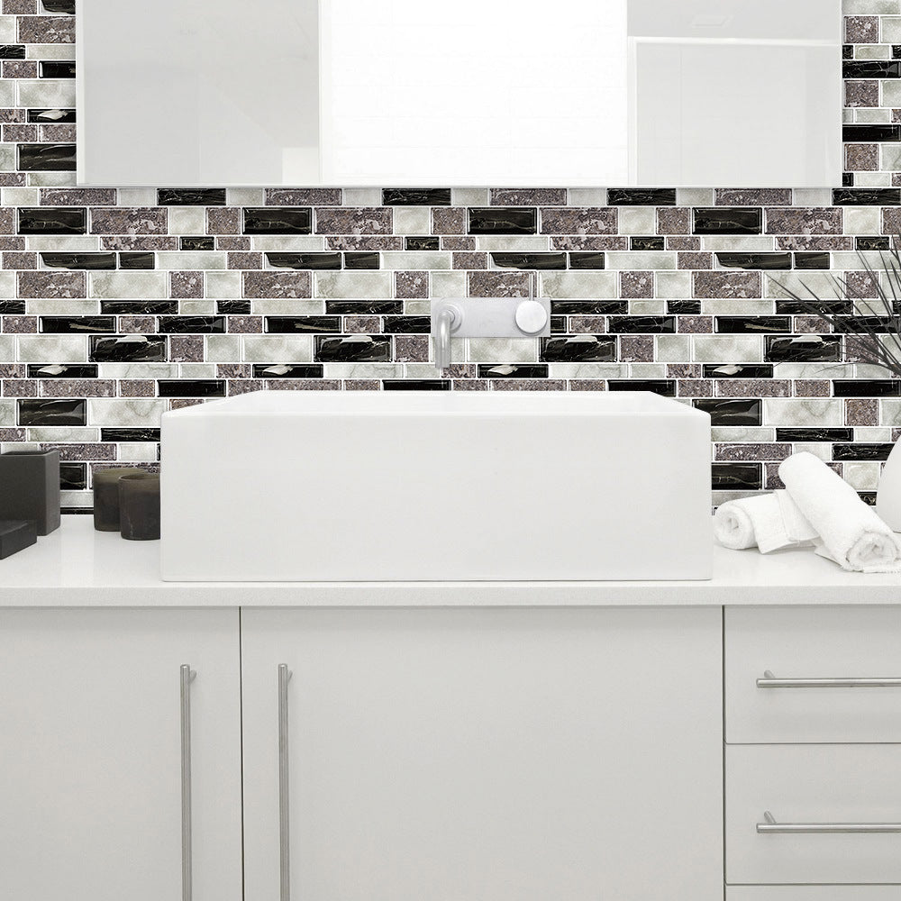 Avtoit | 12"x 12" Resin Mosaic Tiles Square Self-Adhesive Tiles for Backsplash & Wall Tile