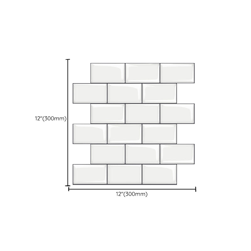 Avtoit | 12"x 12" Resin Mosaic Tiles Square Self-Adhesive Tiles for Backsplash & Wall Tile
