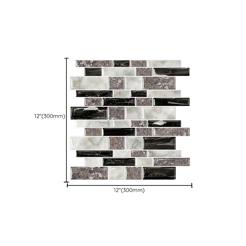 Avtoit | 12"x 12" Resin Mosaic Tiles Square Self-Adhesive Tiles for Backsplash & Wall Tile
