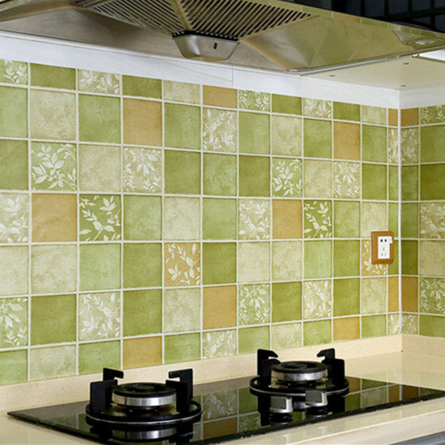 Avtoit | Square Grid Peel and Stick Tile PVC Mosaic Tile for Kitchen Backsplash