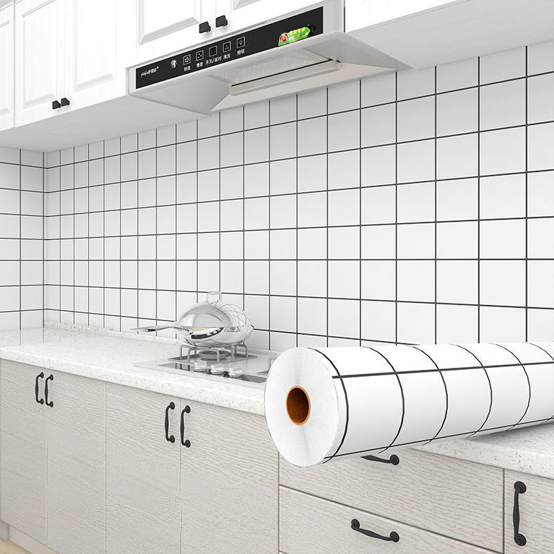 Avtoit | Square Grid Peel and Stick Tile PVC Mosaic Tile for Kitchen Backsplash