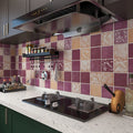 Avtoit | Square Grid Peel and Stick Tile PVC Mosaic Tile for Kitchen Backsplash