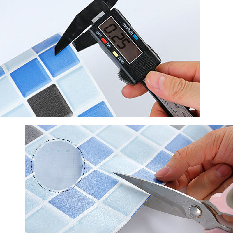Avtoit | Square Grid Peel and Stick Tile PVC Mosaic Tile for Kitchen Backsplash