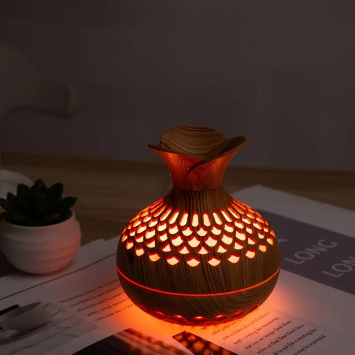 Avtoit | Aromatherapy air humidifier with LED – Diffuser in wood look & night light