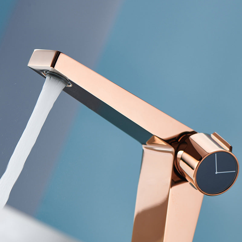 Avtoit | Modern Bathroom Sink Faucet Brass Knob Handle Low Arc Basin Faucet