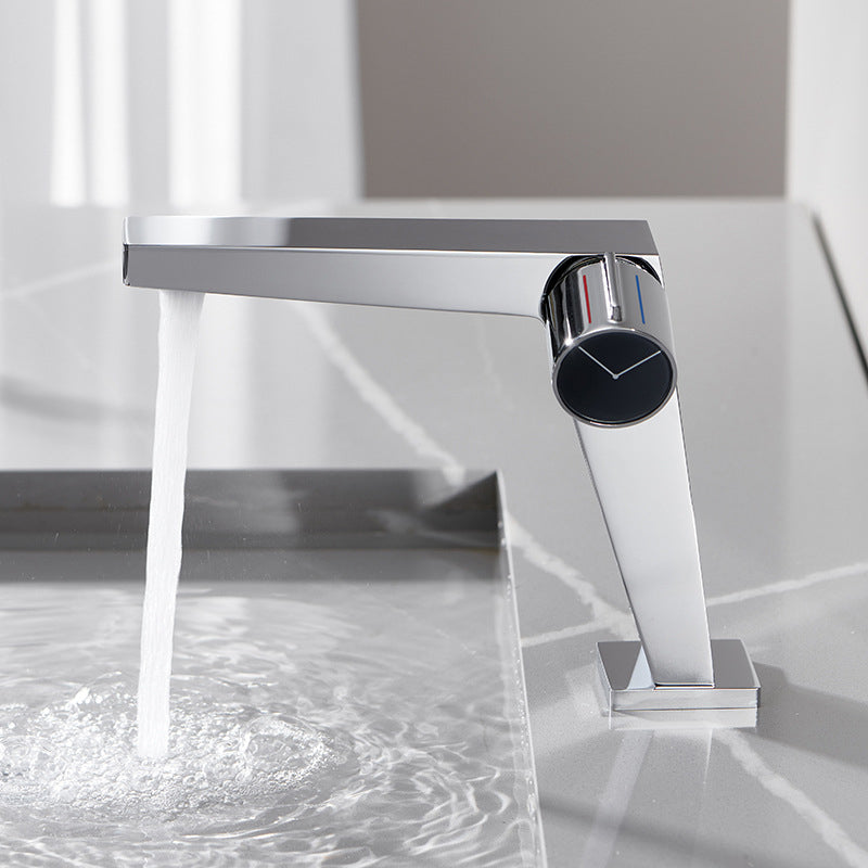 Avtoit | Modern Bathroom Sink Faucet Brass Knob Handle Low Arc Basin Faucet