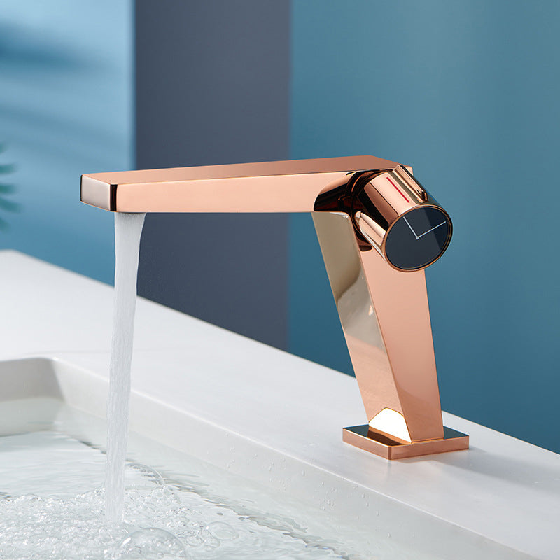Avtoit | Modern Bathroom Sink Faucet Brass Knob Handle Low Arc Basin Faucet
