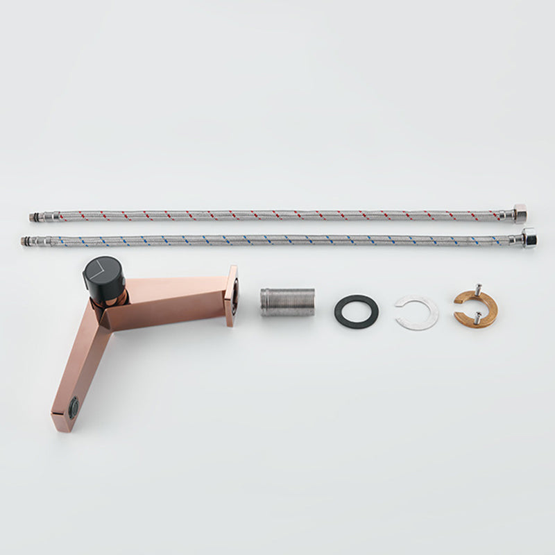 Avtoit | Modern Bathroom Sink Faucet Brass Knob Handle Low Arc Basin Faucet