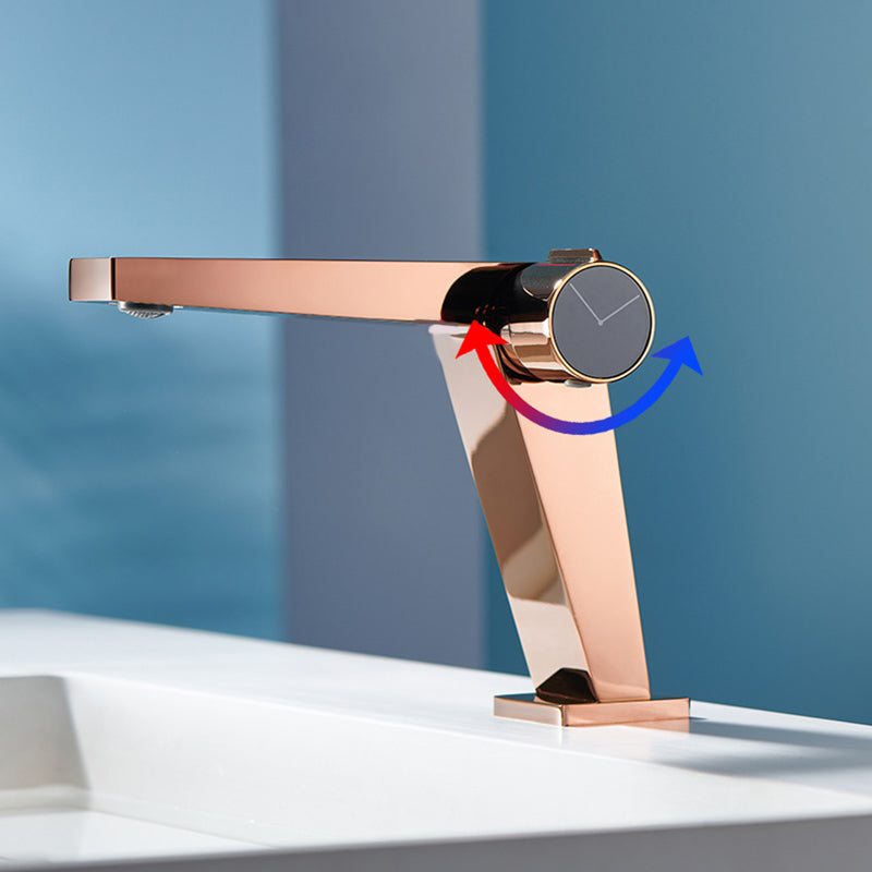 Avtoit | Modern Bathroom Sink Faucet Brass Knob Handle Low Arc Basin Faucet