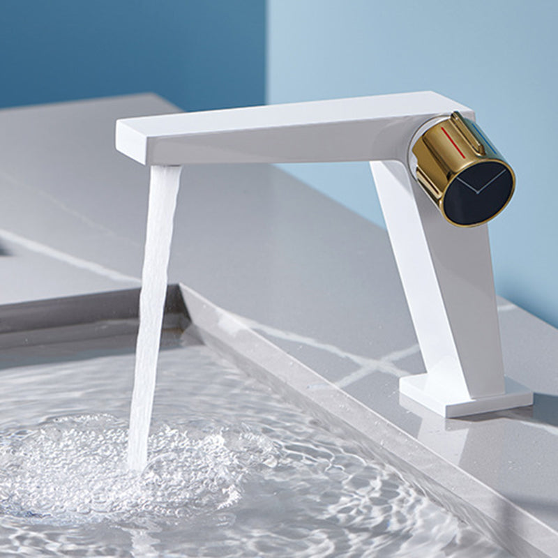 Avtoit | Modern Bathroom Sink Faucet Brass Knob Handle Low Arc Basin Faucet