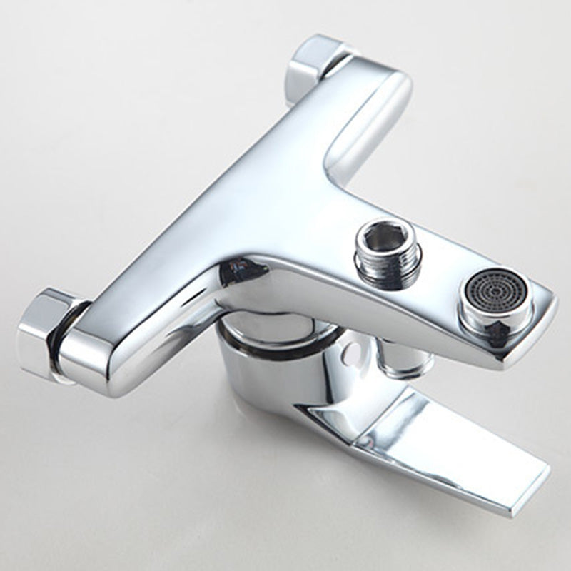 Avtoit | Modern Silver Faucet Copper with 1-Handle 2-Hole Bathroom Faucet
