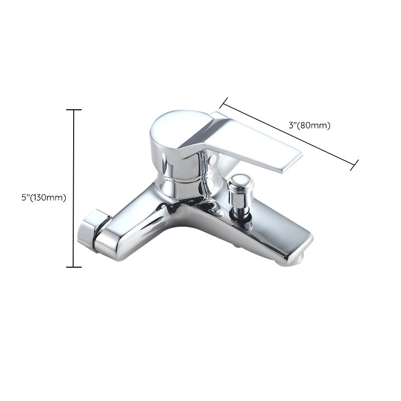 Avtoit | Modern Silver Faucet Copper with 1-Handle 2-Hole Bathroom Faucet