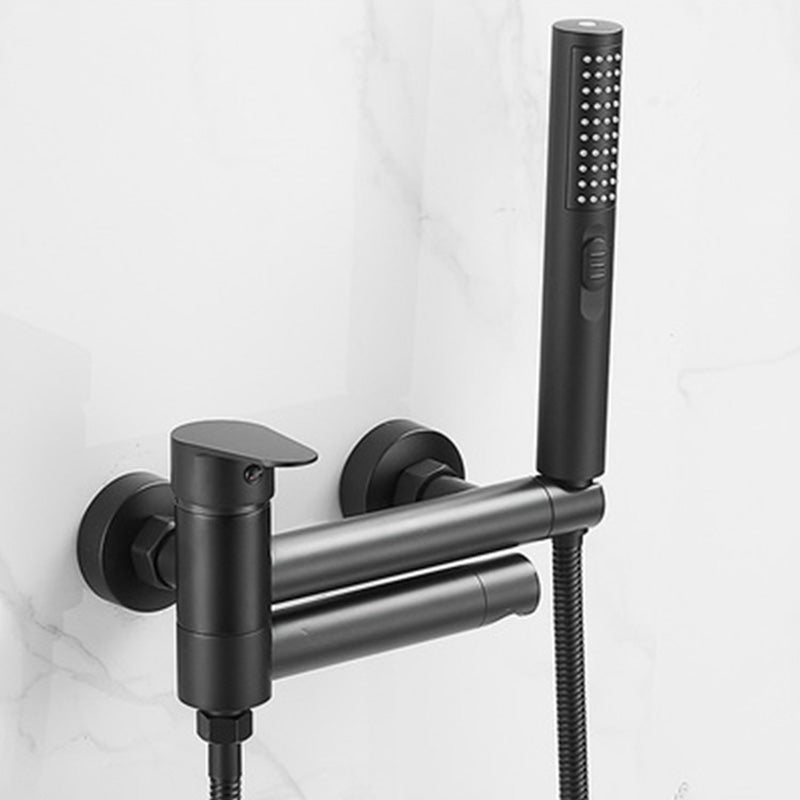 Avtoit | Modern Bathtub Edge Piece Single-Lever Wall-Mounted Bathtub Faucet with Hand Shower