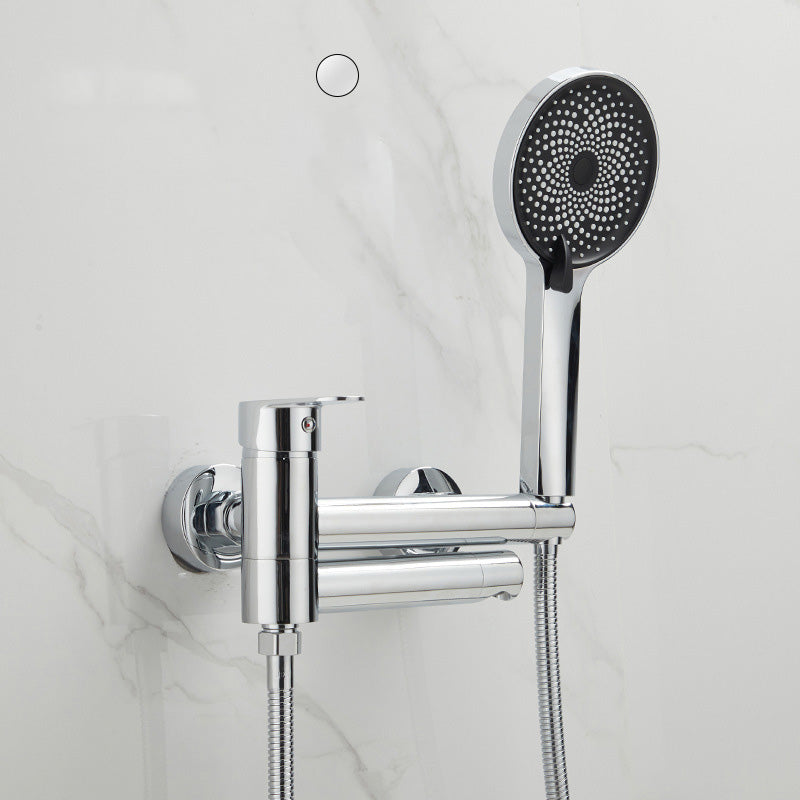 Avtoit | Modern Bathtub Edge Piece Single-Lever Wall-Mounted Bathtub Faucet with Hand Shower