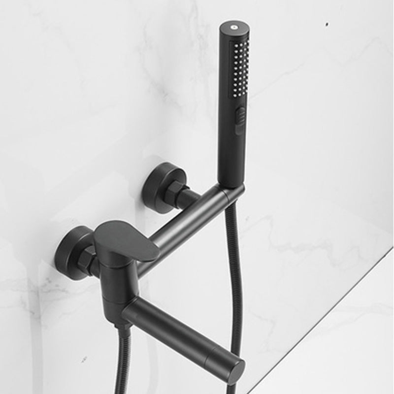 Avtoit | Modern Bathtub Edge Piece Single-Lever Wall-Mounted Bathtub Faucet with Hand Shower