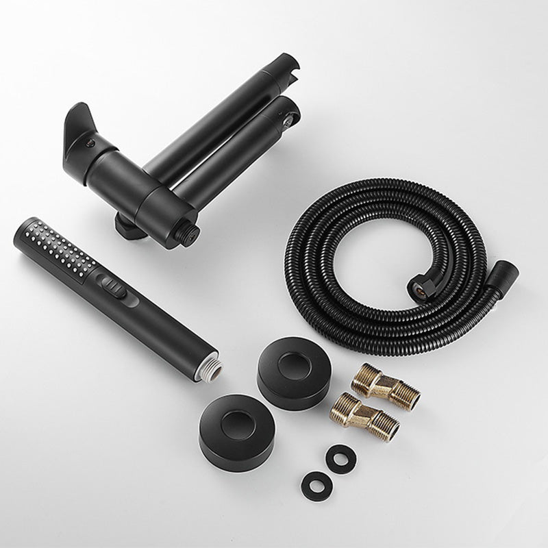 Avtoit | Modern Bathtub Edge Piece Single-Lever Wall-Mounted Bathtub Faucet with Hand Shower