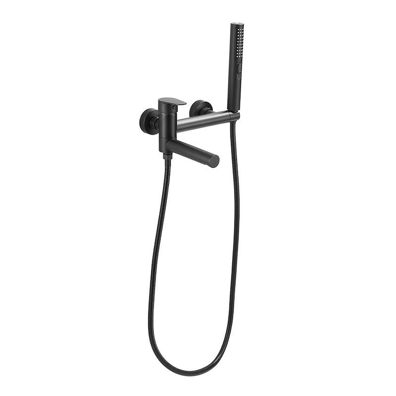 Avtoit | Modern Bathtub Edge Piece Single-Lever Wall-Mounted Bathtub Faucet with Hand Shower