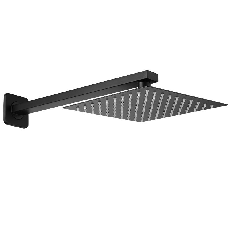 Avtoit | Square and Round Shower Head made of Stainless Steel, Fixed Mounted Ceiling Shower Head in Black