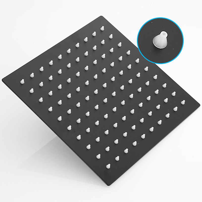 Avtoit | Square and Round Shower Head made of Stainless Steel, Fixed Mounted Ceiling Shower Head in Black