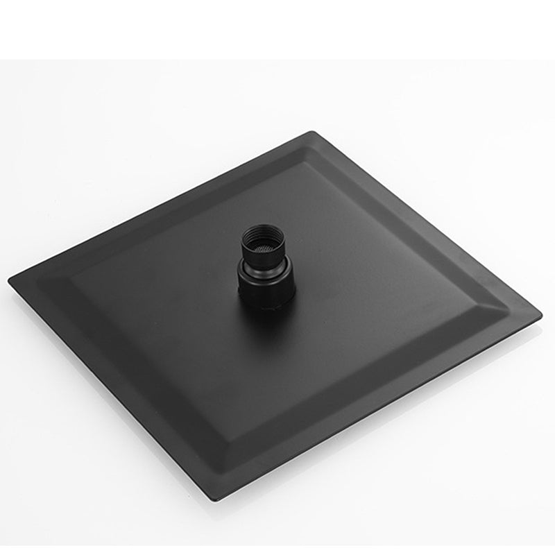 Avtoit | Square and Round Shower Head made of Stainless Steel, Fixed Mounted Ceiling Shower Head in Black