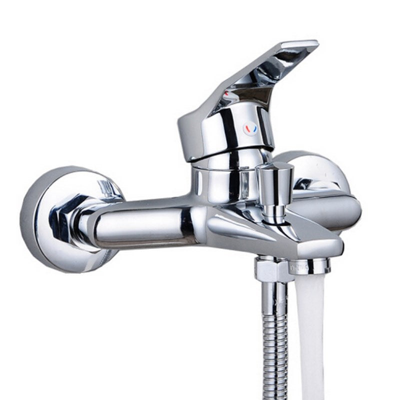 Avtoit | Modern Silver Bathtub Spout Single-Hole and Two-Hole Installation Faucet