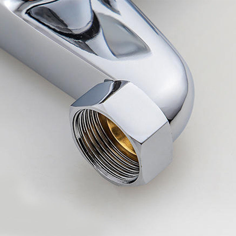 Avtoit | Modern Silver Bathtub Spout Single-Hole and Two-Hole Installation Faucet