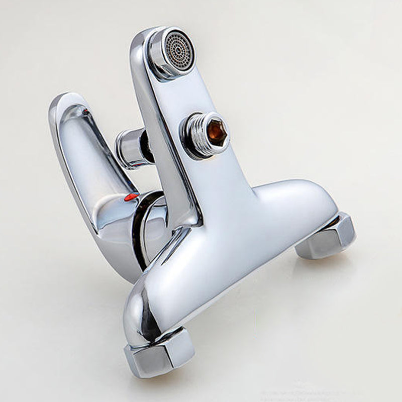Avtoit | Modern Silver Bathtub Spout Single-Hole and Two-Hole Installation Faucet