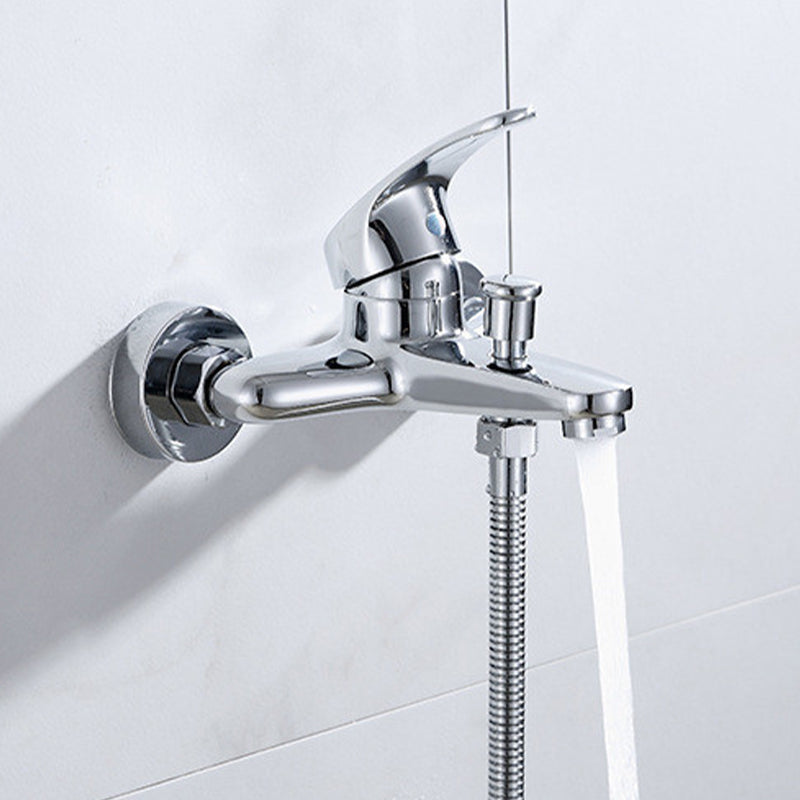 Avtoit | Modern Silver Bathtub Spout Single-Hole and Two-Hole Installation Faucet