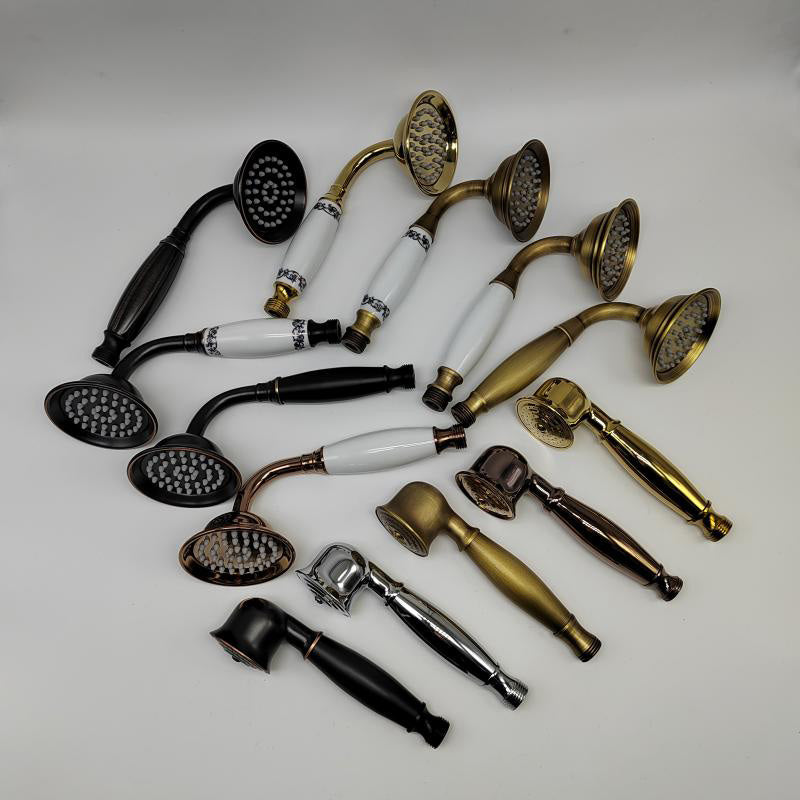 Avtoit | Traditional Handheld Shower Head with Hose Polished Brass Wall Mounted Shower Head