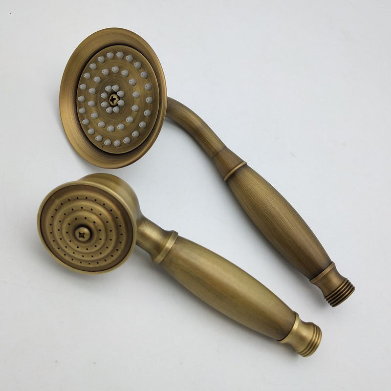 Avtoit | Traditional Handheld Shower Head with Hose Polished Brass Wall Mounted Shower Head