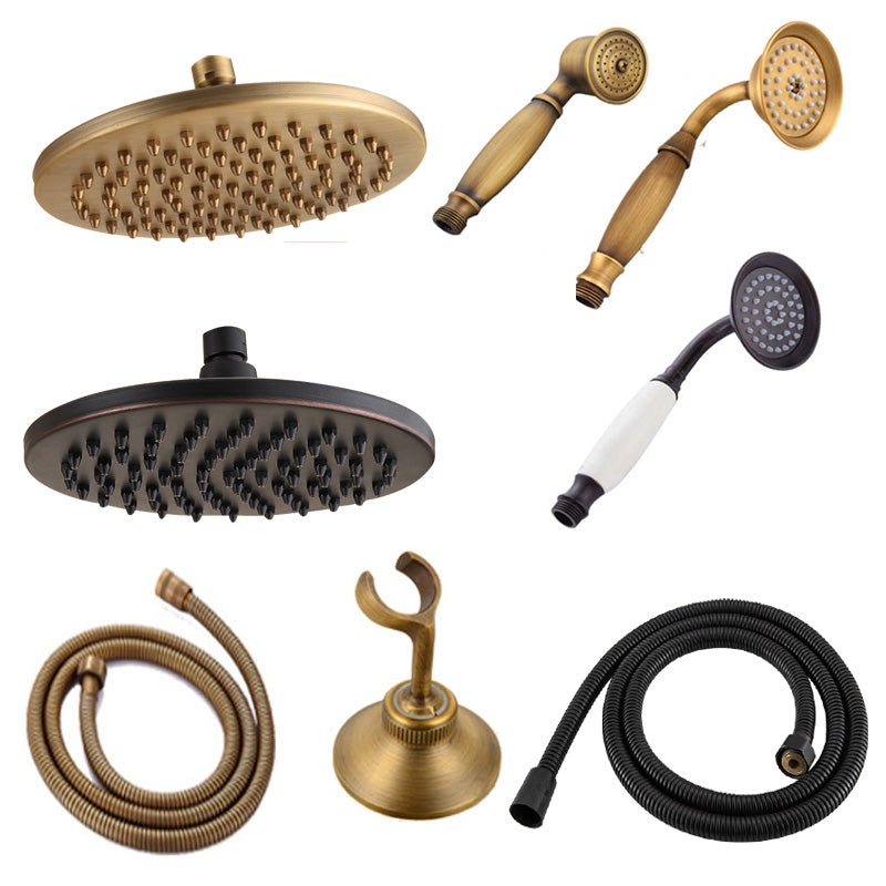 Avtoit | Traditional Handheld Shower Head with Hose Polished Brass Wall Mounted Shower Head