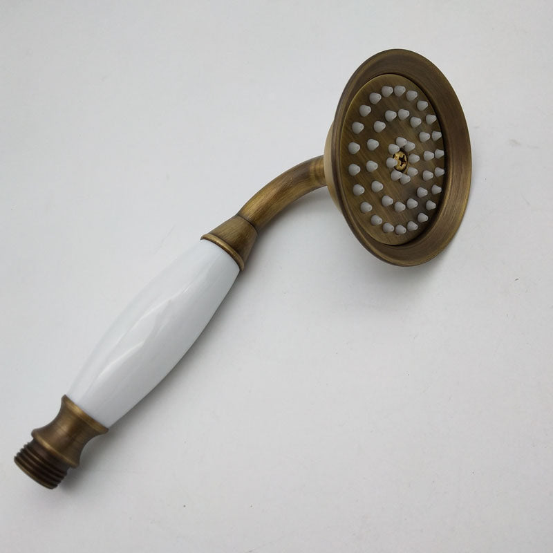 Avtoit | Traditional Handheld Shower Head with Hose Polished Brass Wall Mounted Shower Head