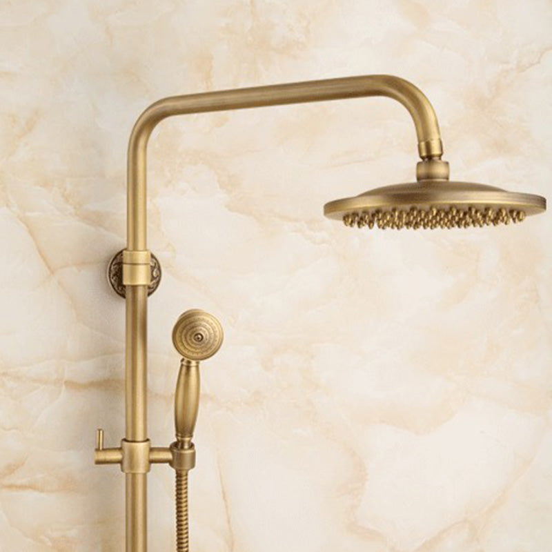 Avtoit | Traditional Handheld Shower Head with Hose Polished Brass Wall Mounted Shower Head