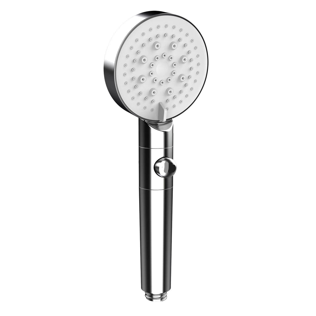 Avtoit | Round Handheld Shower Head Plastic Adjustable Spray Pattern Shower Head for Home