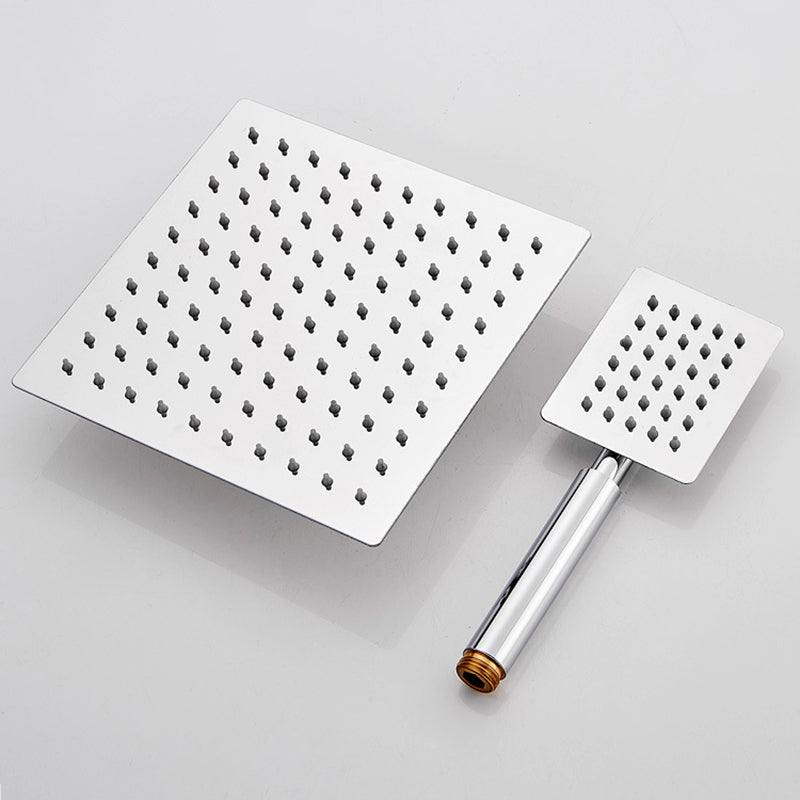 Avtoit | Silver Square Double Shower Head Modern Water Filtration Wall-Mounted Shower Head