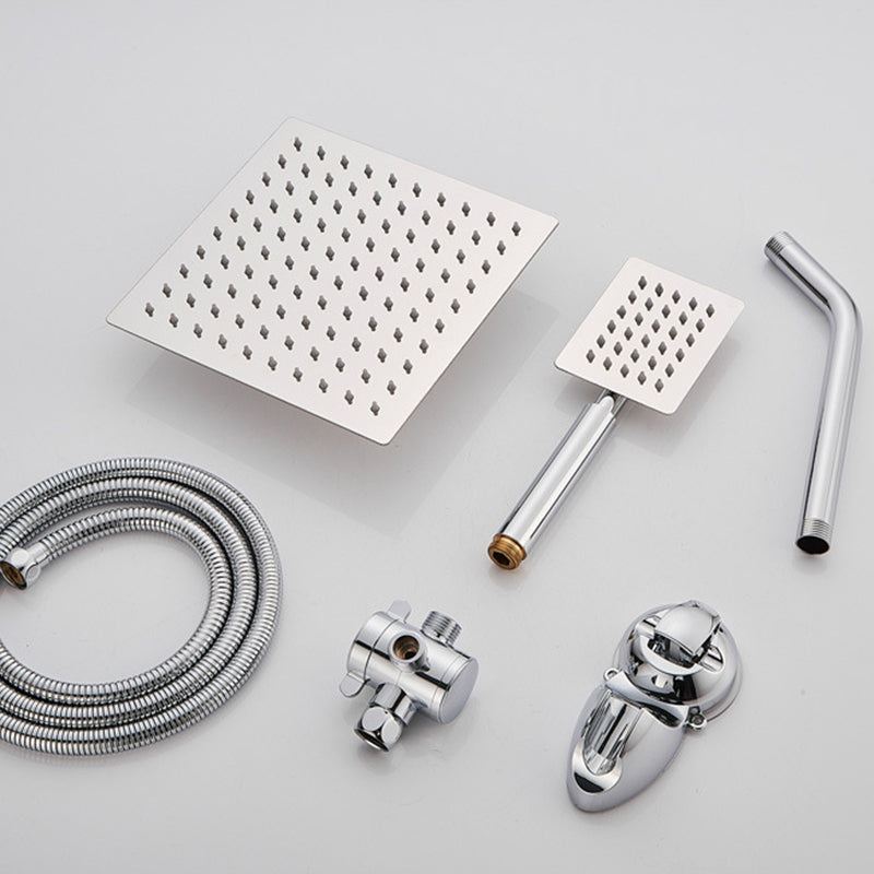 Avtoit | Silver Square Double Shower Head Modern Water Filtration Wall-Mounted Shower Head