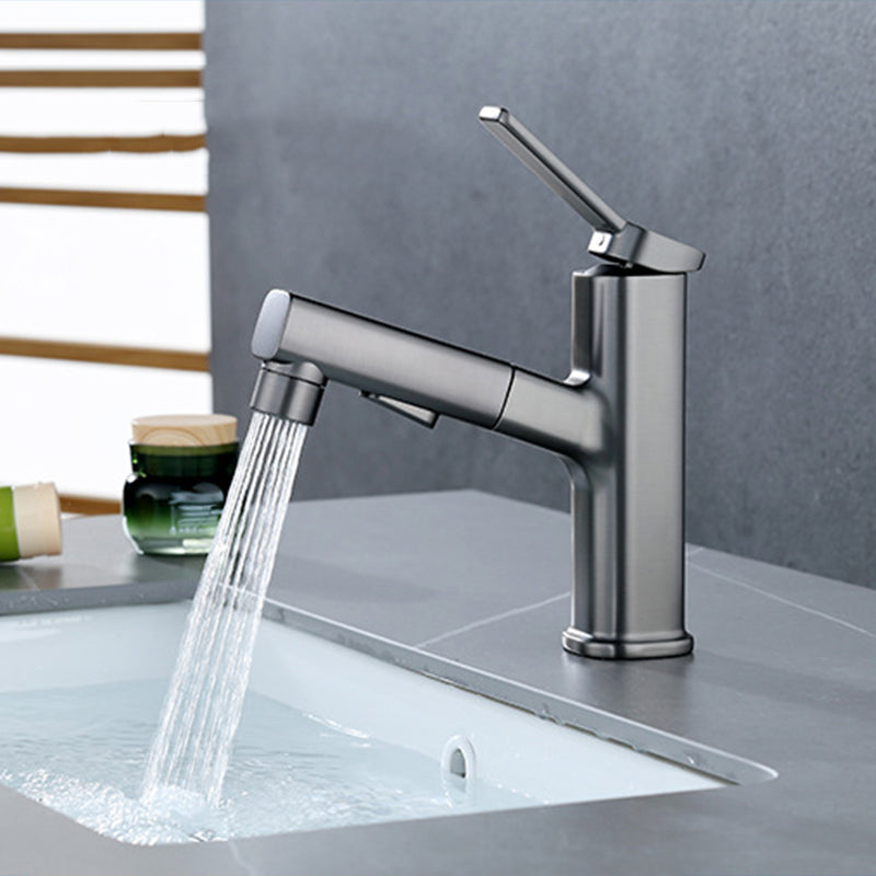 Avtoit | Modern bathroom sink faucet with brass lever handles and swivel spout