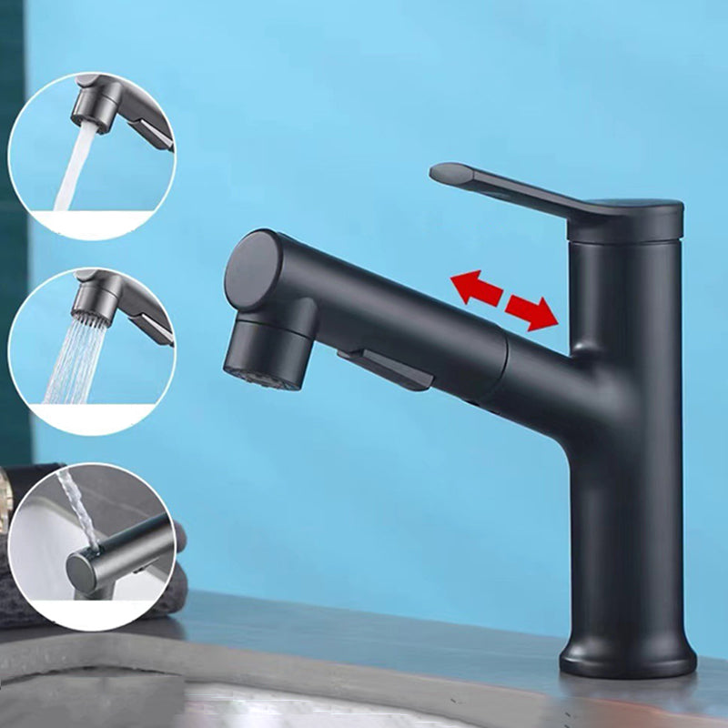 Avtoit | Modern bathroom sink faucet with brass lever handles and swivel spout